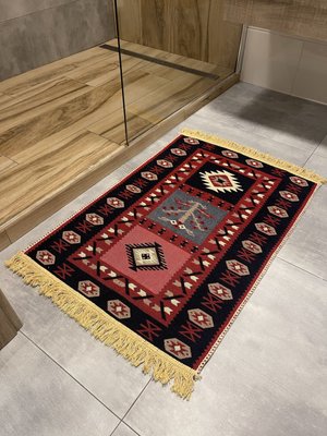 Безворсовий килим "Double Red" HP004 фото