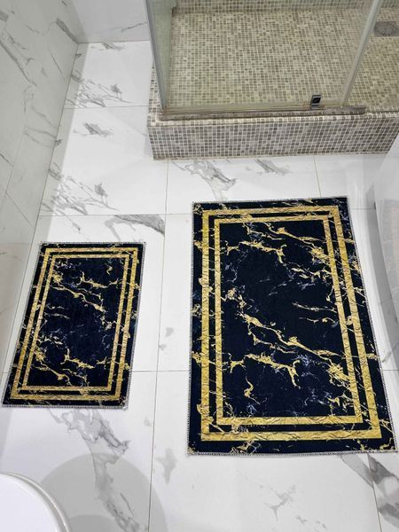 Комплект килимів для ванної кімнати та туалету "Sup" 60х90 та 60х40 NV019 - магазин килимів Decomo