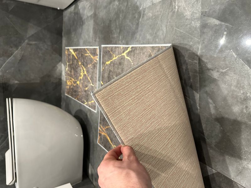 Комплект килимів для ванної кімнати та туалету "Zevs" 60х90 та 60х40 TT941 - магазин килимів Decomo