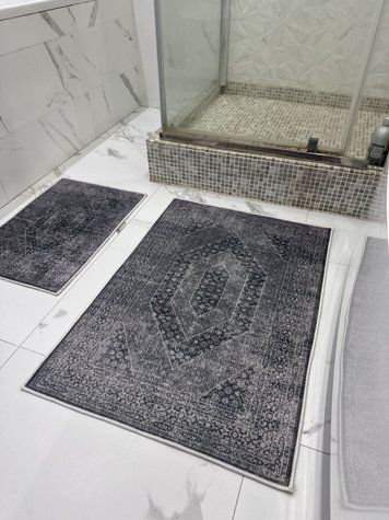 Комплект килимів для ванної кімнати та туалету "Rocks" 60х90 та 60х40 NV029 - магазин килимів Decomo
