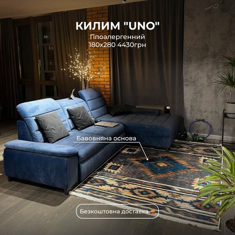 Безворсовий килим "Uno" IH111 фото